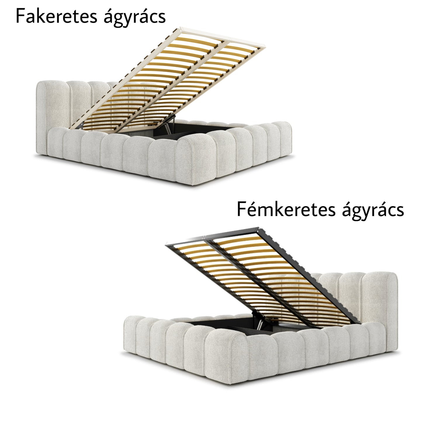 Adele franciaágy buklészövettel RAKTÁRRÓL