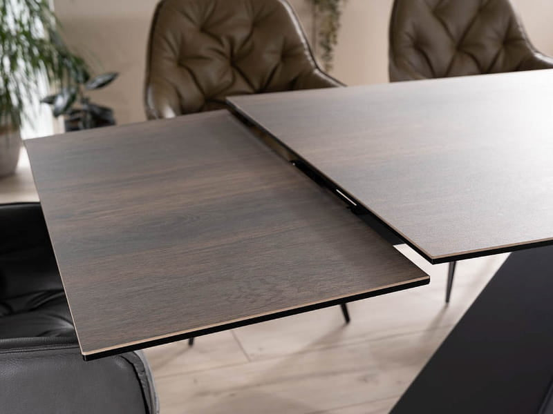 Luxe Legno fahatású kerámia étkezőasztal