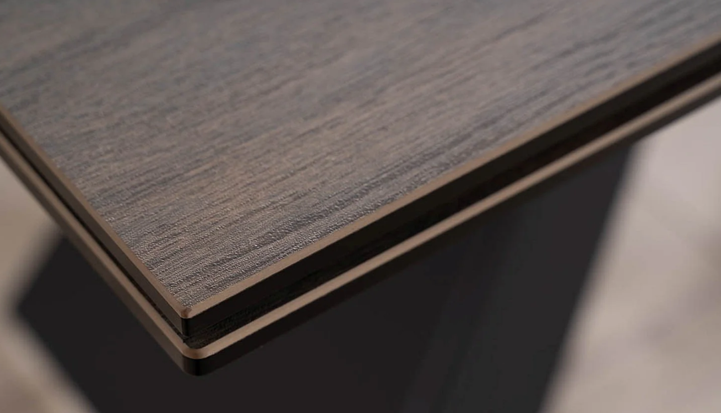 Luxe Legno fahatású kerámia étkezőasztal