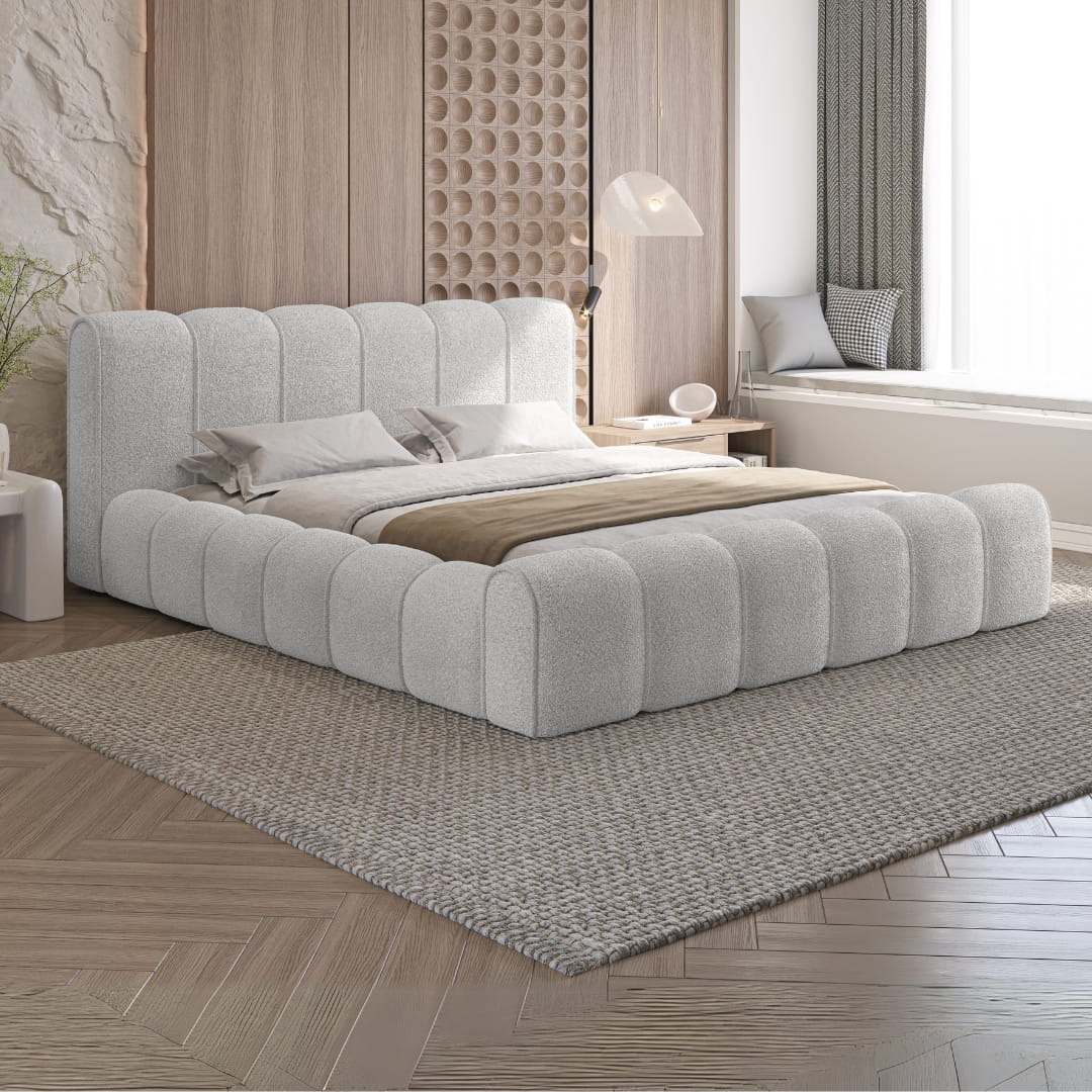 Adele franciaágy buklészövettel RAKTÁRRÓL