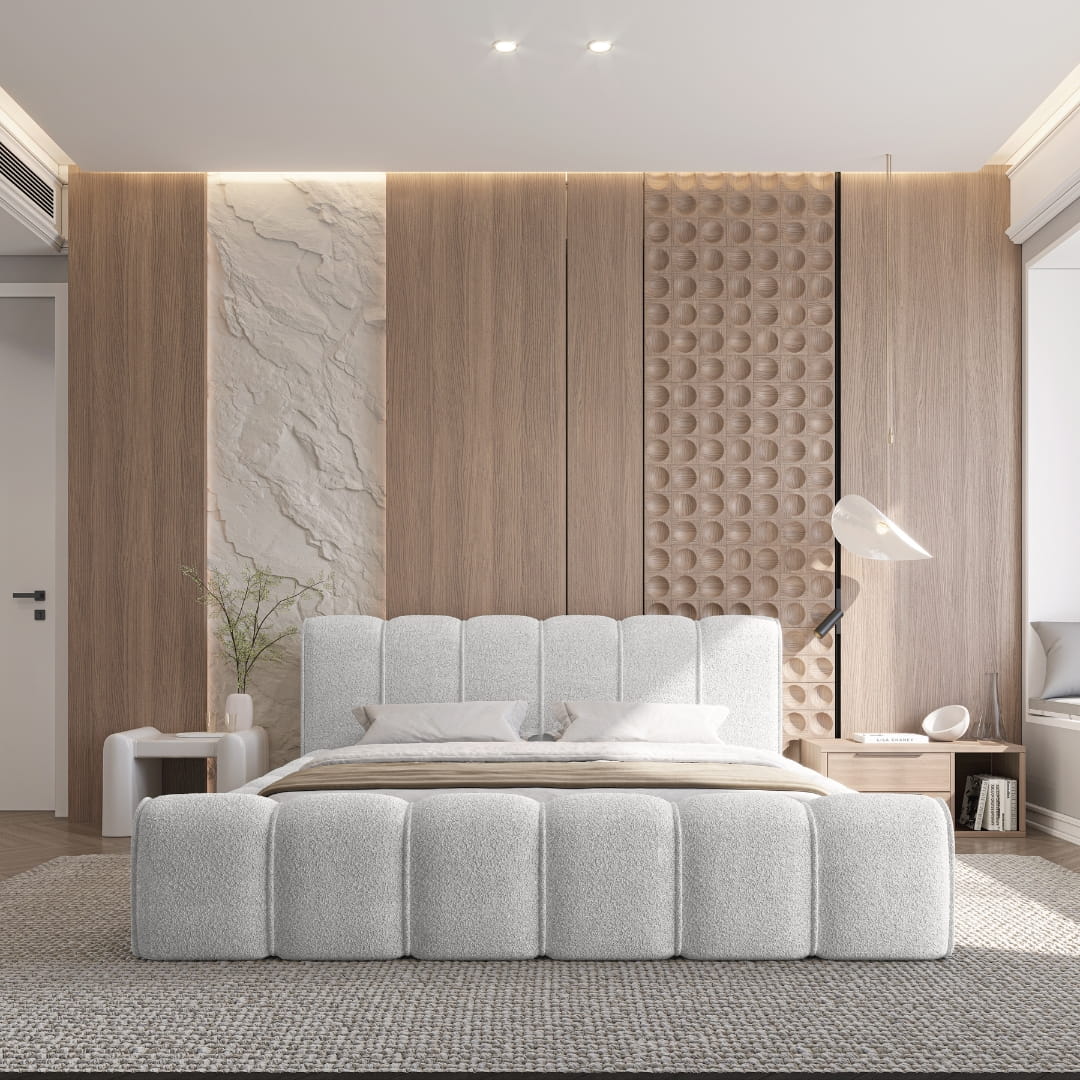 Adele franciaágy buklészövettel RAKTÁRRÓL