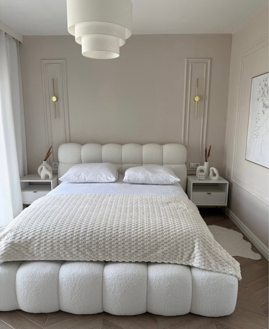 Boston XL kárpitozott franciaágy gyönyörű hálószoba részeként profilkép