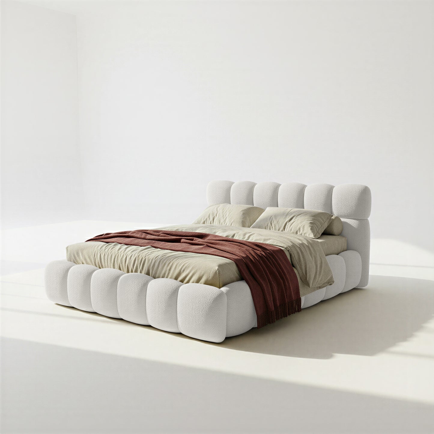 Boston Slim franciaágy buklészövettel RAKTÁRRÓL