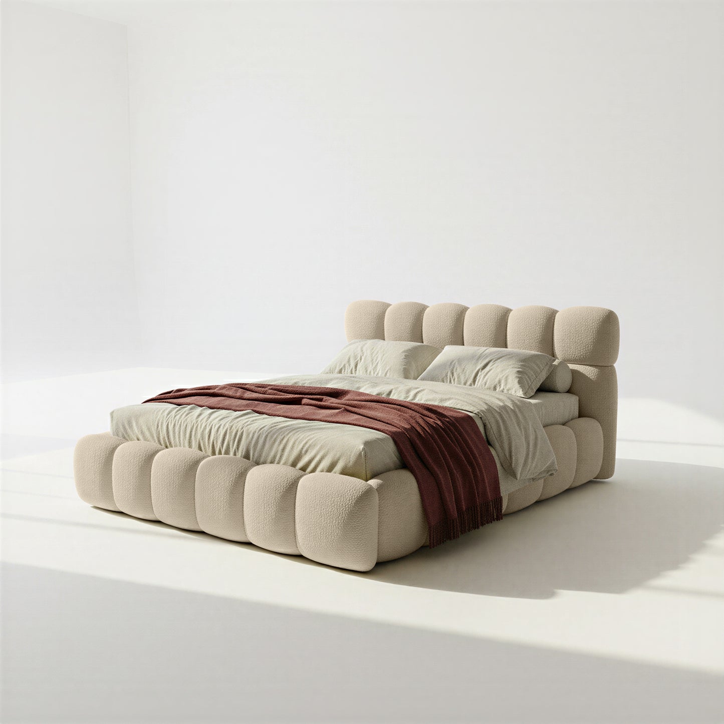 Boston Slim franciaágy buklészövettel RAKTÁRRÓL