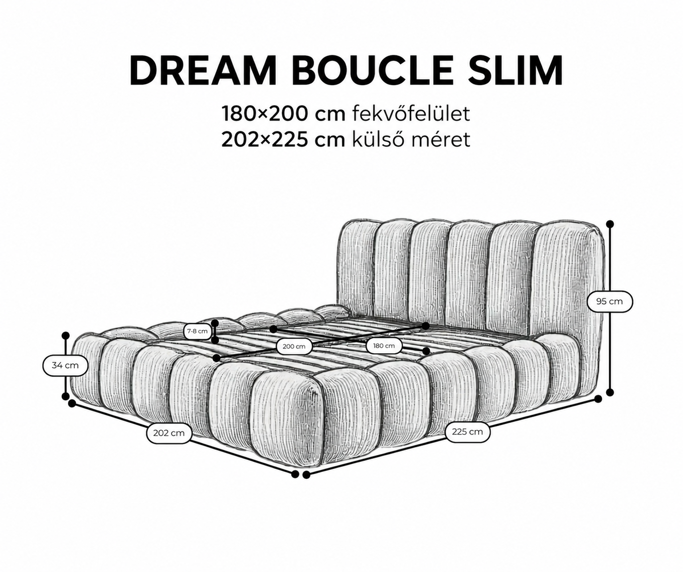 Dream Boucle Slim franciaágy