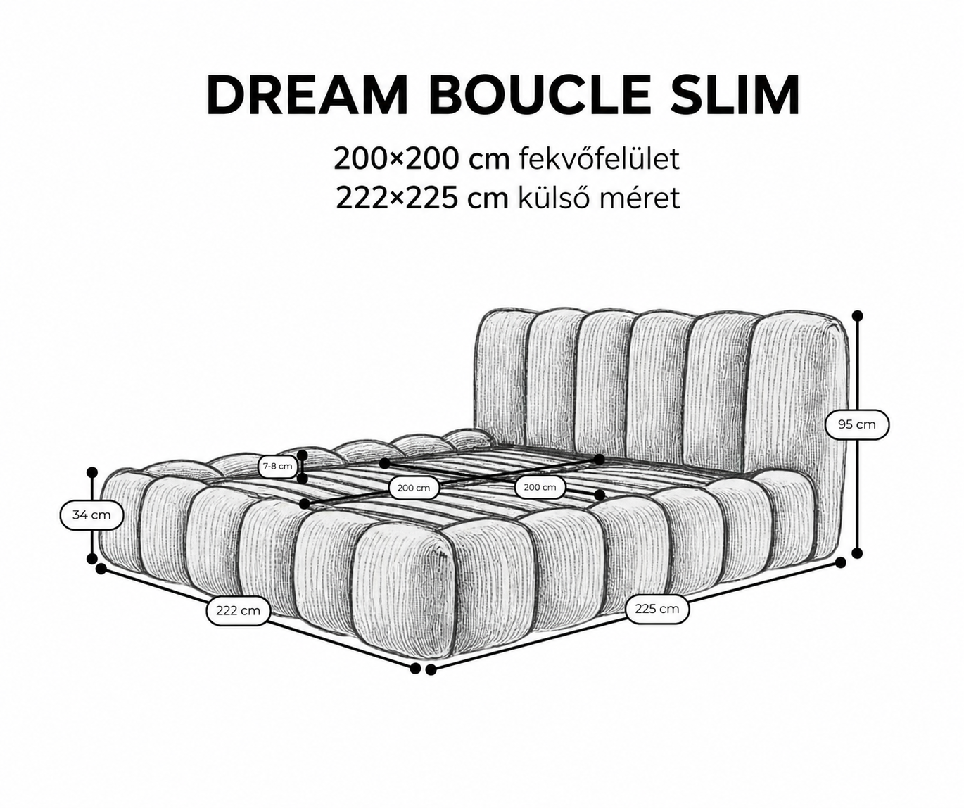 Dream Boucle Slim franciaágy