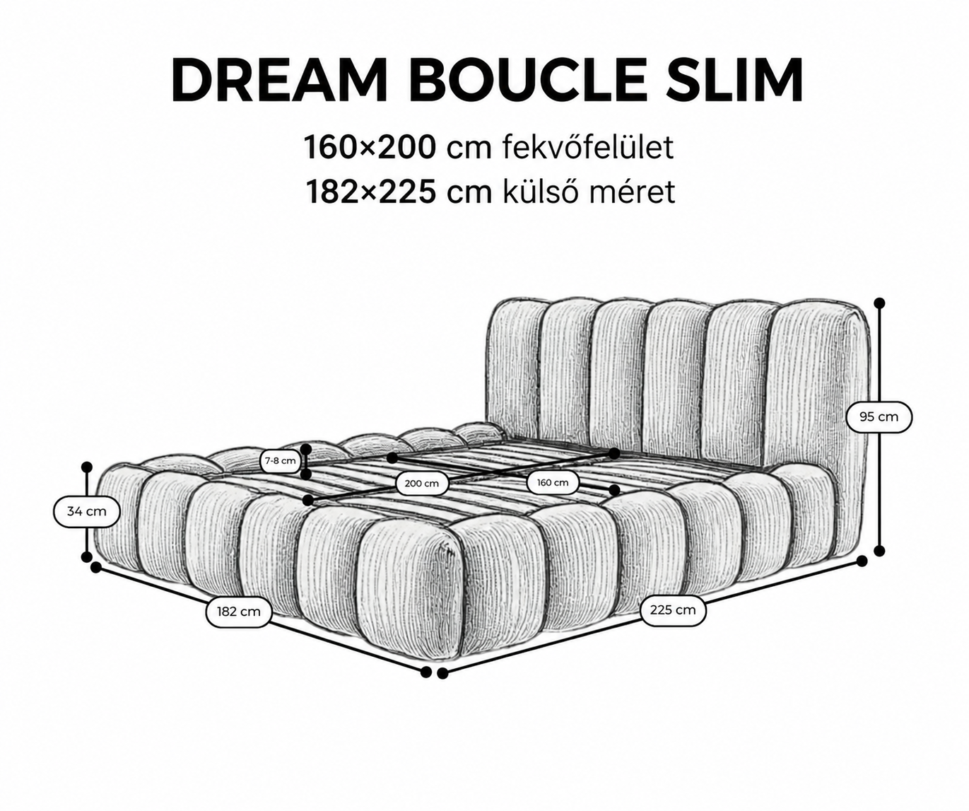 Dream Boucle Slim franciaágy