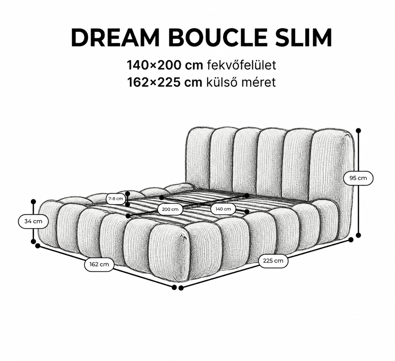 Dream Boucle Slim franciaágy
