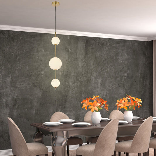 Dorion 3 függőlámpa – arany/fehér