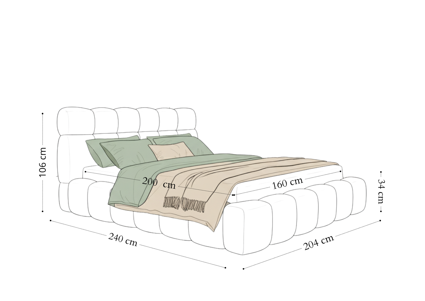 Elyzium Boucle XL franciaágy