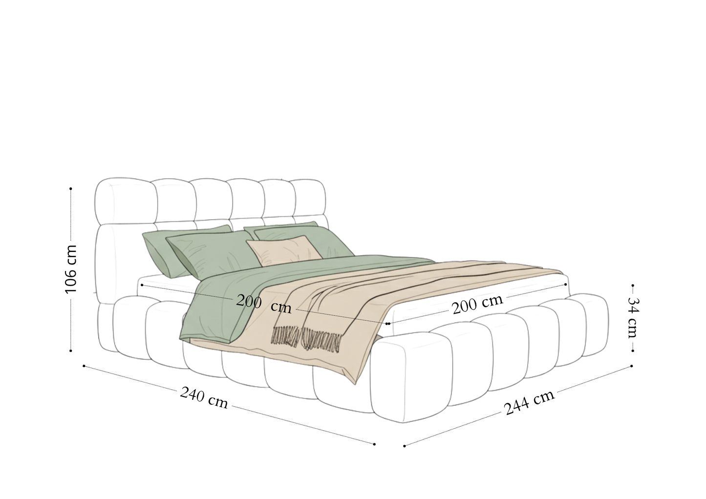 Elyzium Boucle XL franciaágy