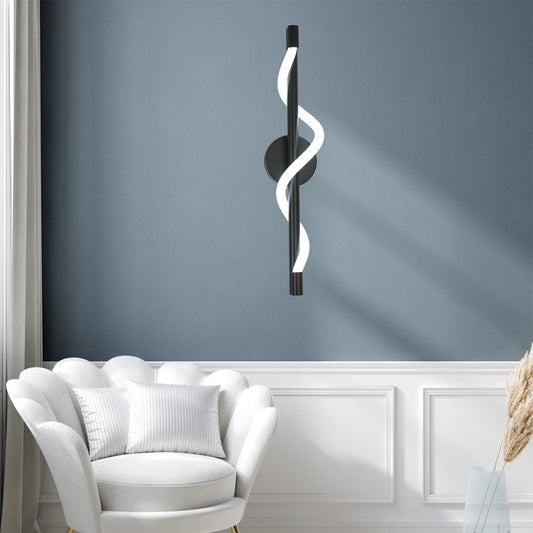 Melia Black LED falilámpa