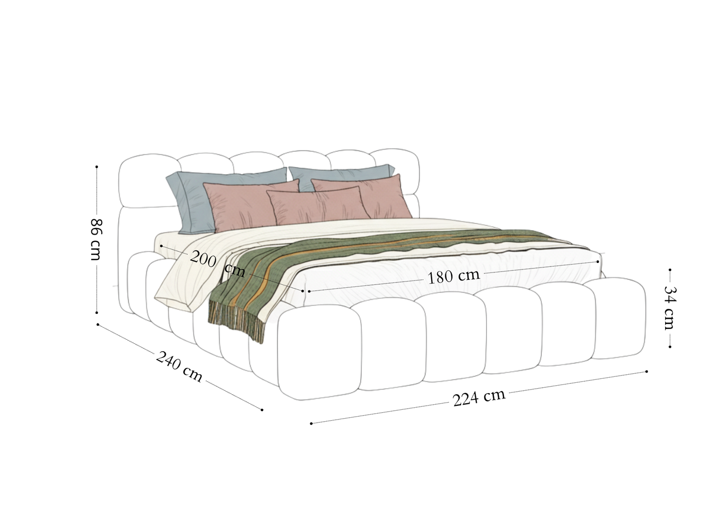Elyzium Boucle franciaágy