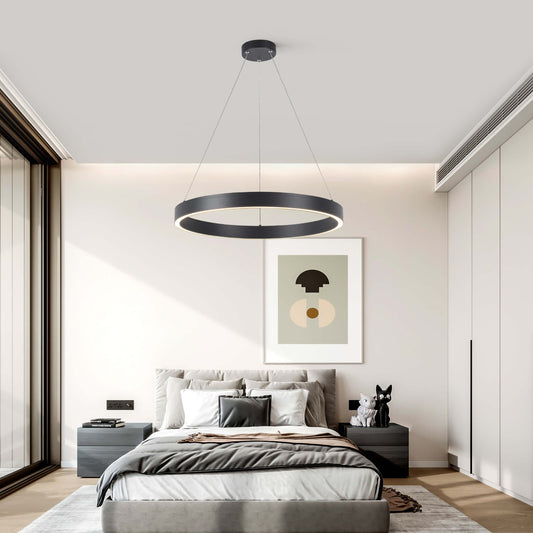 Ring I LED függőlámpa – fekete, 60 cm