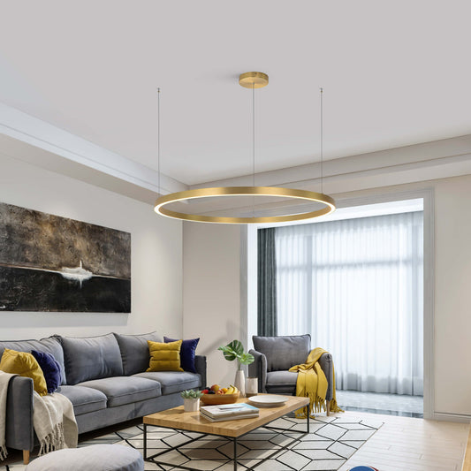 Ring II LED függőlámpa – arany, 80 cm