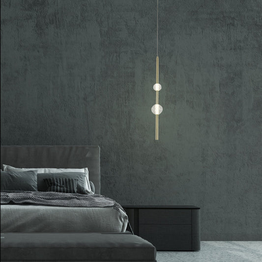 Vaku arany függőlámpa kristály gömbökkel